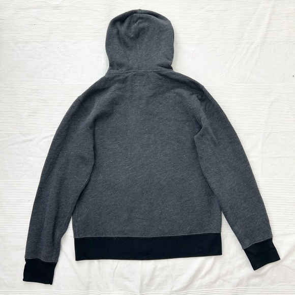J. Crew Men's Athletic Fleece Charcoal Hoodie Sweater - Picture 10 of 11